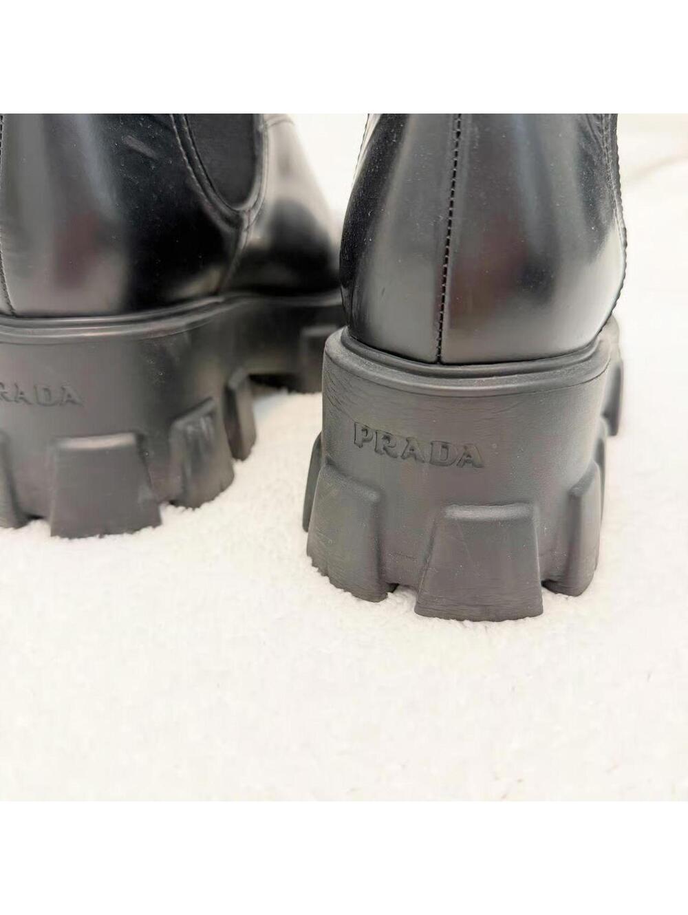 prada leather chelsea boots size 7 - Picture 3 of 6